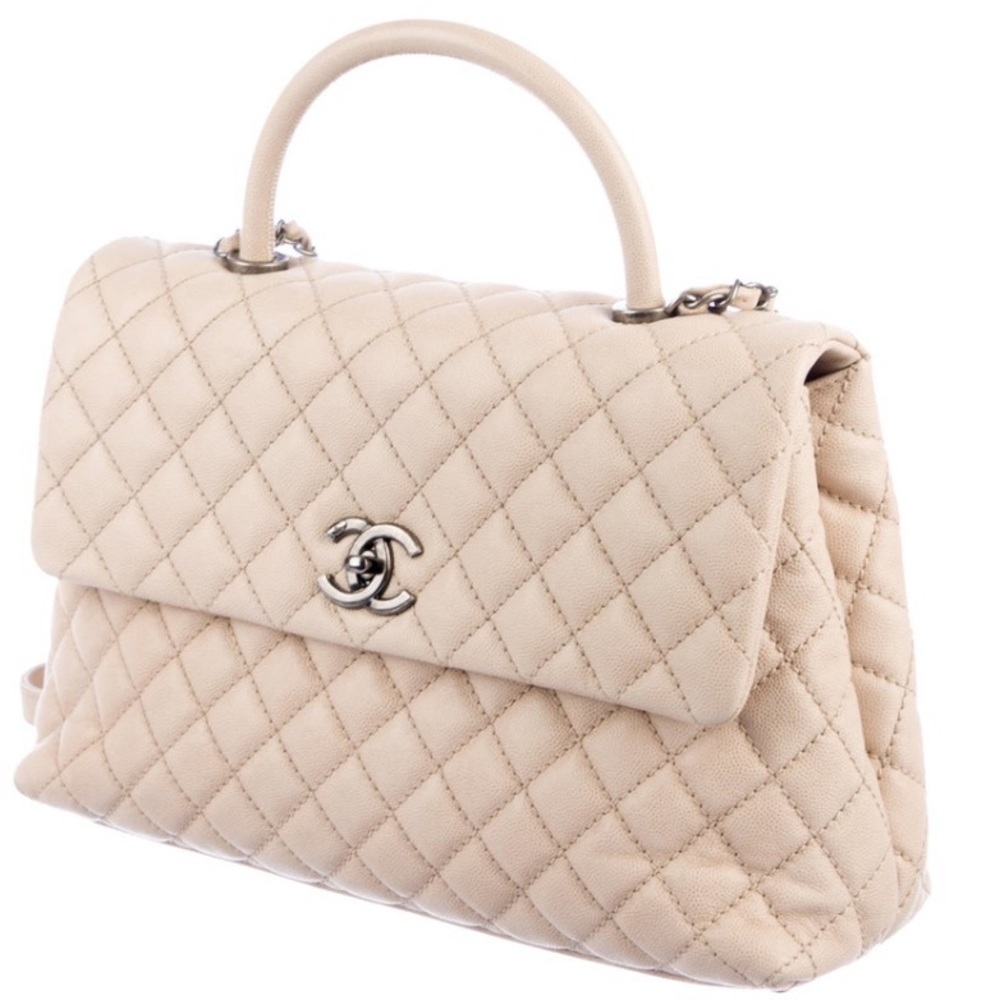 Chanel Coco Dark Beige leather bag